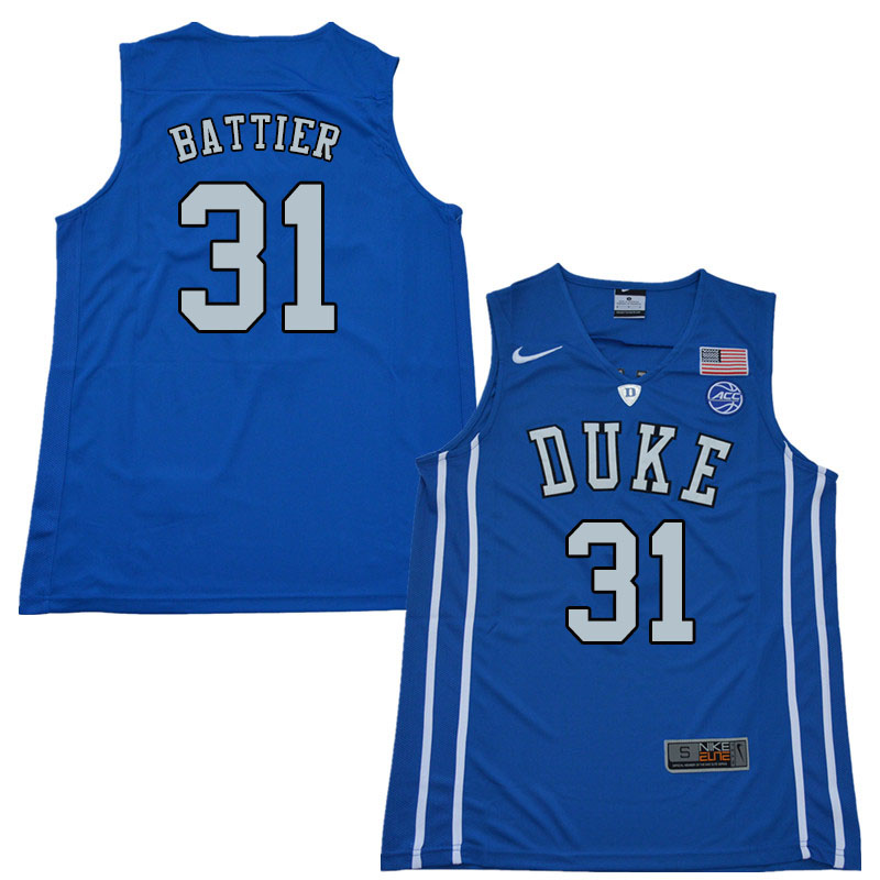 Duke Blue Devils #31 Shane Battier College Basketball Jerseys Sale-Blue